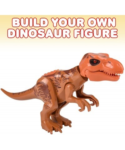 Roaring T-rex Dinosaur Toy for Kids Build Your Own Dinosaur Block Figure Features Sounds and Includes Assembly Instructions D...