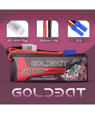 5000mAh 3S 11.1V 50C LiPo RC Battery Pack Hard Case with EC5 Connector for E-maxx Axial RC Car Truck Buggy Truggy (1 Pack) $4...