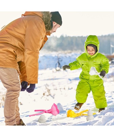 4PCS Snowball Maker for Kids Outdoor Snow Toy Kit Snowball Maker Tools with Drawstring Bag Duck Dinosaur Snowflake Snowman Mo...