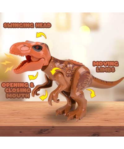 Roaring T-rex Dinosaur Toy for Kids Build Your Own Dinosaur Block Figure Features Sounds and Includes Assembly Instructions D...