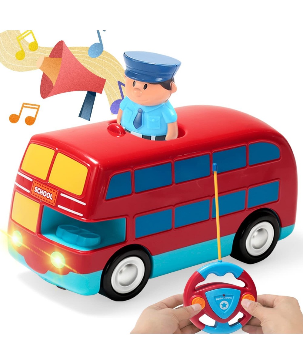 Cartoon Remote Control Cars School Bus RC Radio Remote Control Toys Car School Bus for Toddles Kids Boys Girls 3 4 5 6 7 Year...