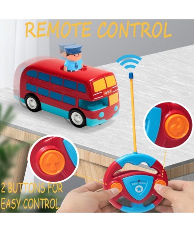 Cartoon Remote Control Cars School Bus RC Radio Remote Control Toys Car School Bus for Toddles Kids Boys Girls 3 4 5 6 7 Year...