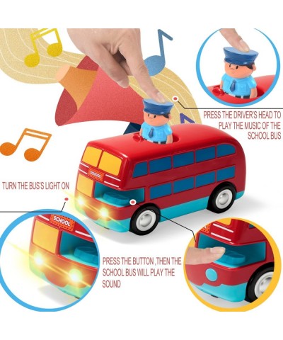 Cartoon Remote Control Cars School Bus RC Radio Remote Control Toys Car School Bus for Toddles Kids Boys Girls 3 4 5 6 7 Year...