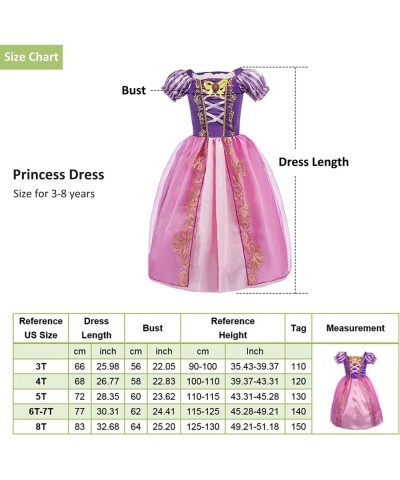 TPMG Princess Rapunzel Dress Tiara for Girls 3T-8Y Kids Halloween Costume Tangled Dress Up Clothes Pretend Play Birthday $31....