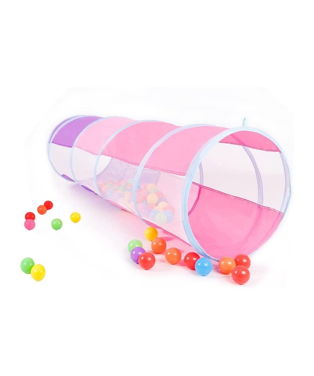 Kids Play Tunnel 5-ft Pop Up Crawling Tunnel Toy Tent for Toddlers Girls Boys Cat or Dogs Indoor and Outdoor Toys or Gifts (P...