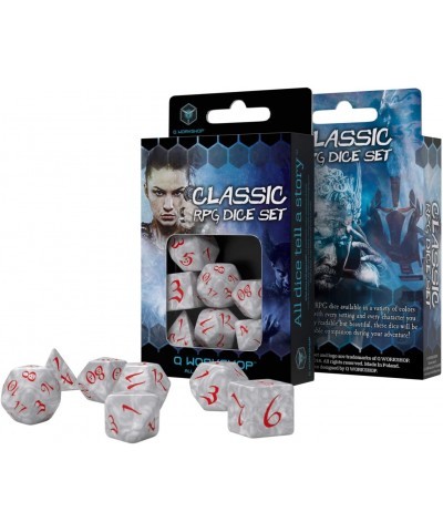 Classic RPG Pearl & Red Dice Set $14.15 Game Accessories