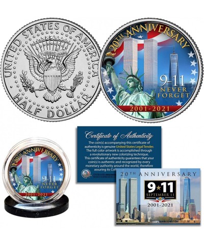 World Trade Center 9/11 20th Anniversary 2001-2021 JFK Kennedy Half Dollar Coin WTC with Statue of Liberty $16.70 Fidget Toys