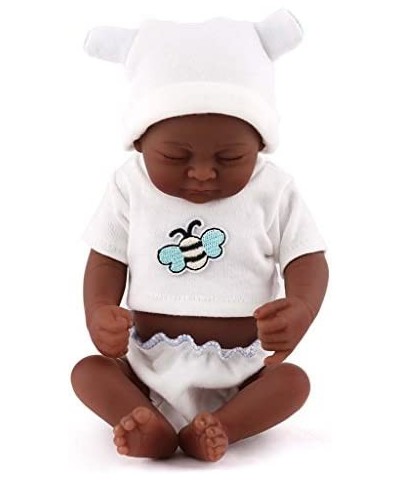 Mini 10inch Black Cute Truly Alive Newborn African American Baby Dolls Silicone Full Body Washable for Girl $42.42 Dolls