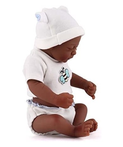 Mini 10inch Black Cute Truly Alive Newborn African American Baby Dolls Silicone Full Body Washable for Girl $42.42 Dolls