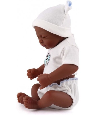 Mini 10inch Black Cute Truly Alive Newborn African American Baby Dolls Silicone Full Body Washable for Girl $42.42 Dolls