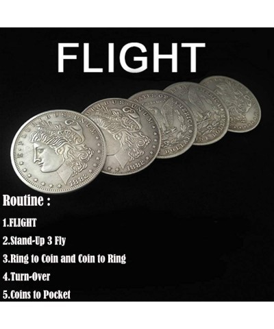 Flight Magic Tricks Production Transposition Vanishing Coin Magc Magician Accessories Close Up Illusions Props Gimmick Coin R...