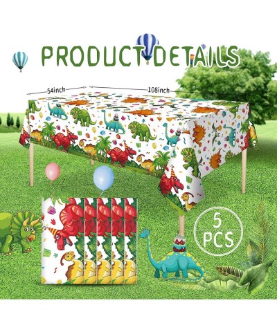 Dinosaur Tablecloth Dinosaur Party Table Cover Disposable Plastic Waterproof Dino Print Table Cloth for Birthday Party Suppli...