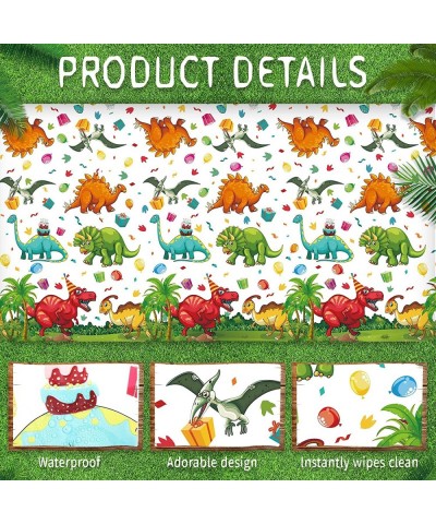 Dinosaur Tablecloth Dinosaur Party Table Cover Disposable Plastic Waterproof Dino Print Table Cloth for Birthday Party Suppli...