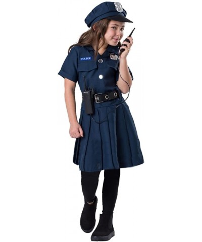 Girl's Police Officer Costume - Halloween Cop Costume for Kids - Dress Cap and Belt Set $44.44 Kids' Costumes