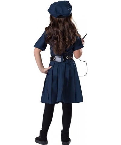 Girl's Police Officer Costume - Halloween Cop Costume for Kids - Dress Cap and Belt Set $44.44 Kids' Costumes