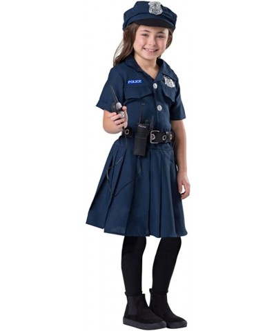 Girl's Police Officer Costume - Halloween Cop Costume for Kids - Dress Cap and Belt Set $44.44 Kids' Costumes