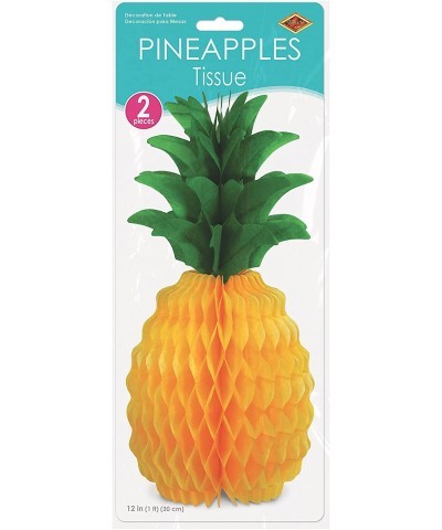 2 Piece Tissue Pineapples Luau Centerpiece Party Decorations 12" Yellow/Green $15.90 Kids' Party Decorations