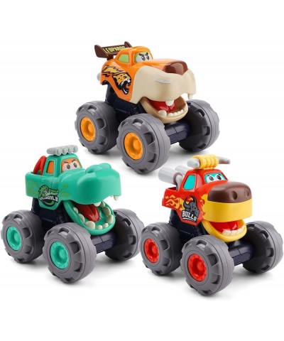 Baby Monster Trucks Toy for 1 2 3 Year Olds - Pull Back Cars Push and Go Friction Powered Toy Cars for Boys Trucks for Toddle...