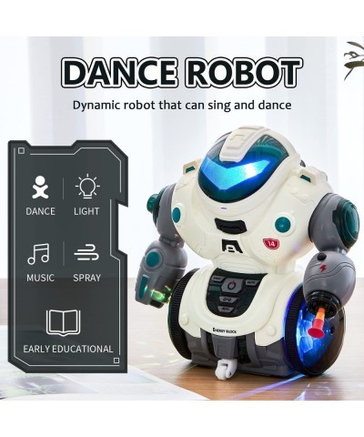 Kid Robot Toys for Boys Girls Dancing Singing Walking Talking Sliding Robot with Colorful LED and Spray Electronic Toys Inter...