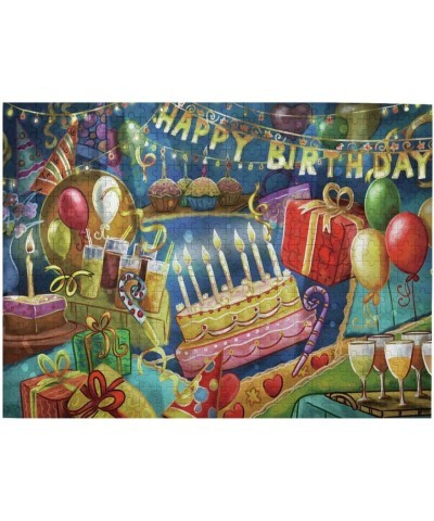 Happy Birthday Gifts Jigsaw Puzzles 500 Pieces Wooden Large Poster Puzzle Game Artwork for Adults Teens 20.4 x 15 Inch $34.82...