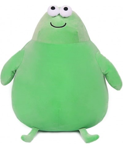 Cute Fat Frog Stuffed Animal Plushie Chubby Frog Plush Pillow Soft Green Frog Plush Toy Funny Simulation Doll Adorable Gift f...