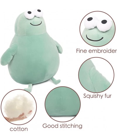 Cute Fat Frog Stuffed Animal Plushie Chubby Frog Plush Pillow Soft Green Frog Plush Toy Funny Simulation Doll Adorable Gift f...