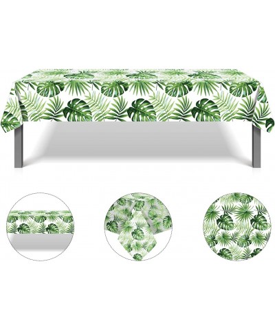 Hawaiian Luau Table Covers 3 Pack Hawaiian Luau Tablecloths Disposable Plastic Rectangular Table Coverings Aloha Tropical Pal...