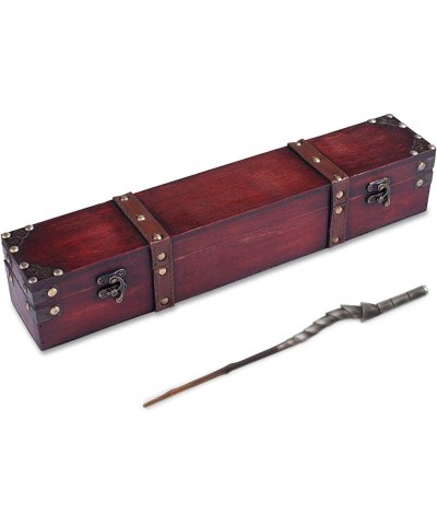 Handcrafted Collectible Dragon Scale Armor Slate Wand and Wood Magic Wand Box 2 Piece Set Mahogany $49.81 Magic Kits & Access...