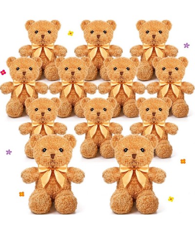 12 Pcs Bear Stuffed Animal Plush with Ribbon Bow Ties Stuffed Bear Soft Fluffy Bear Gifts for Adults Boyfriend Girlfriend Bir...