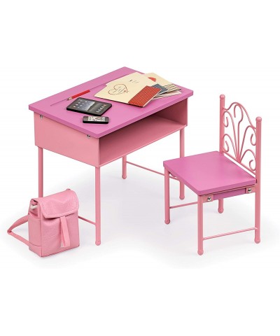 Back-to-School Doll Desk and Chair with Accessories for 18 inch Dolls - Pink (60009) $60.56 Doll Accessories