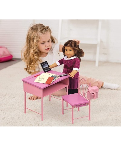 Back-to-School Doll Desk and Chair with Accessories for 18 inch Dolls - Pink (60009) $60.56 Doll Accessories