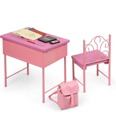 Back-to-School Doll Desk and Chair with Accessories for 18 inch Dolls - Pink (60009) $60.56 Doll Accessories