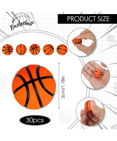 30 Pcs Mini Basketballs 1.18 Inch Mini Basketball Stress Balls Basketball Favors Tiny Foam Basketballs Small Soft Mini Foam S...