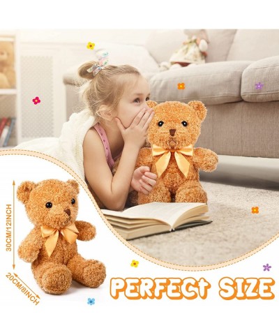 12 Pcs Bear Stuffed Animal Plush with Ribbon Bow Ties Stuffed Bear Soft Fluffy Bear Gifts for Adults Boyfriend Girlfriend Bir...