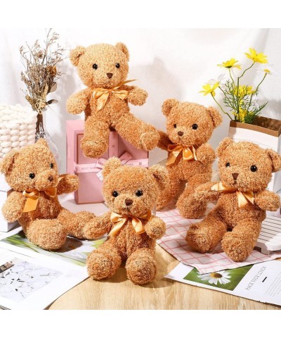 12 Pcs Bear Stuffed Animal Plush with Ribbon Bow Ties Stuffed Bear Soft Fluffy Bear Gifts for Adults Boyfriend Girlfriend Bir...