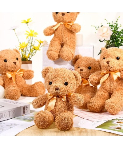 12 Pcs Bear Stuffed Animal Plush with Ribbon Bow Ties Stuffed Bear Soft Fluffy Bear Gifts for Adults Boyfriend Girlfriend Bir...