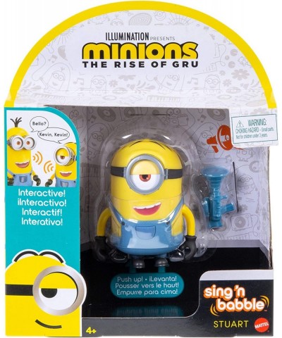 Minions: The Rise of Gru Sing ‘N Babble Stuart Interactive Action Figure Talking Character Toy with 25 Plus Talking & Laughin...