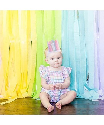 Baby 1st Birthday Rainbow hat - First Birthday Crown hat Baby Birthday Photo Props Mini Rainbow Crown Party Decorations Paste...