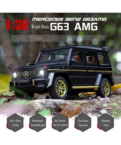 Alloy Collectible Black Benz G63 AMG Toy Vehicle Pull Back Die-Cast Car Model with Lights and Sound $44.35 Kids' Play Cars & ...