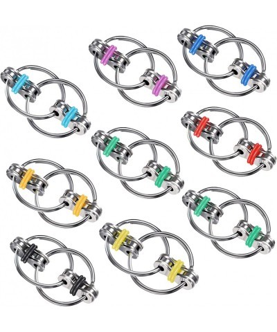 9 Pieces Bike Chain Fidget Toy for Adults Teens Flippy Chain Fidget Toy for ADHD Pressure Anxiety Relief Finger Toys for Work...