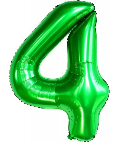 Giant Dark Green 4 Balloon Number - 40 Inch | 4th Birthday Balloons Dinosaur 4th Birthday Decorations for Boys | Green Number...