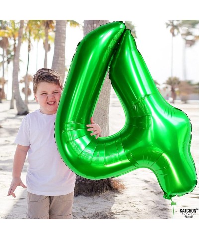 Giant Dark Green 4 Balloon Number - 40 Inch | 4th Birthday Balloons Dinosaur 4th Birthday Decorations for Boys | Green Number...