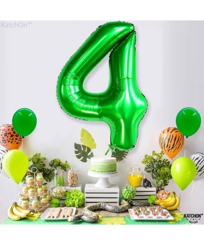 Giant Dark Green 4 Balloon Number - 40 Inch | 4th Birthday Balloons Dinosaur 4th Birthday Decorations for Boys | Green Number...