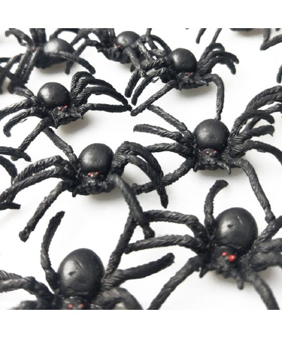 50PCS Realistic Halloween Plastic Spiders Small Size Black Spiders Toys Fake Spiders Prank Props for Halloween Party Decorati...