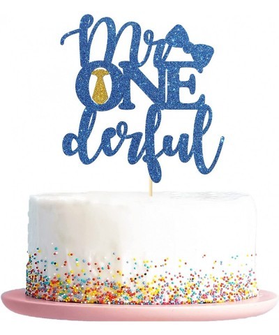 Mr. Onederful Cake Topper First Birthday Party Decroations Happy 1st Birthday $15.32 Kids' Party Decorations