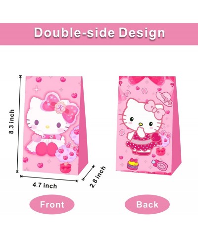 12 Pcs Kitty Birthday Decorations Cute Pink Party Favor Gift Bag Candy Bags for Kids Birthday Party Supplies $24.86 Kids' Par...