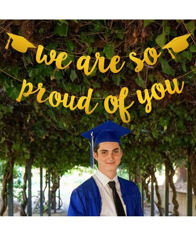 Golden Banner for Graduation Party/Grad Party Decorations- We are So Proud of You $14.45 Kids' Party Decorations