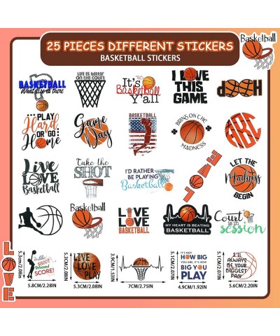 200 Pieces Basketball Stickers Waterproof Stickers Inspirational Vinyl Decals Basketball Gifts for Boys and Girls Laptop Wate...