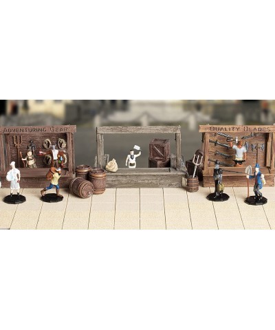 Monster Townsfolk Mini Fantasy Figures - Merchants - 8pc Hand-Painted Non Player Character NPC Miniatures - 1" Hex-Sized Comp...