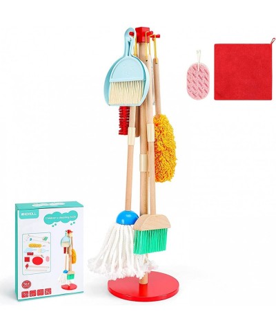 Toddler Broom and Cleaning Set 9 Pcs Kids Broom Set for Housekeeping Toy Cleaning Mop and Broom Set Kids Cleaning Set with Sp...